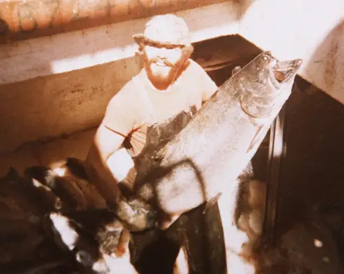 Founder with a fresh-caught fish